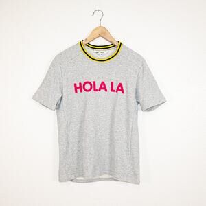 MR TURK Men's Small HOLA LA Terry T-Shirt Heather gray